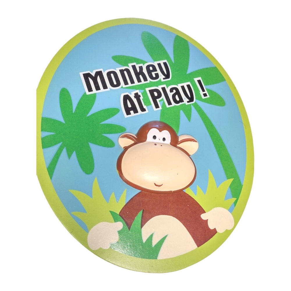 Kids Monkey Theme Coat Towel Hanger & Room Wall Decor Home Accent - Picture 10 of 12